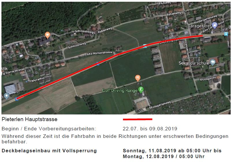 Situationsplan Belagssanierung